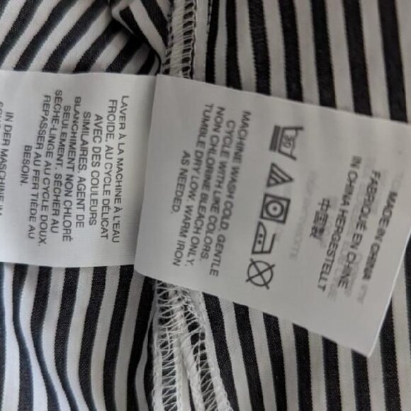 J. CREW | 100% Cotton FunnelNeck Shoulder Button Striped Casual Top - Picture 3 of 10